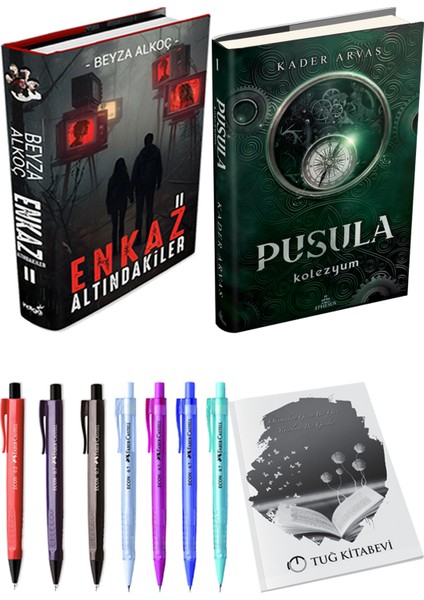 Pusula 1 Kolezyum Ciltli Kader Arvas ve Enkaz Altındakiler 2 Ciltli Beyza Alkoç 2li Set