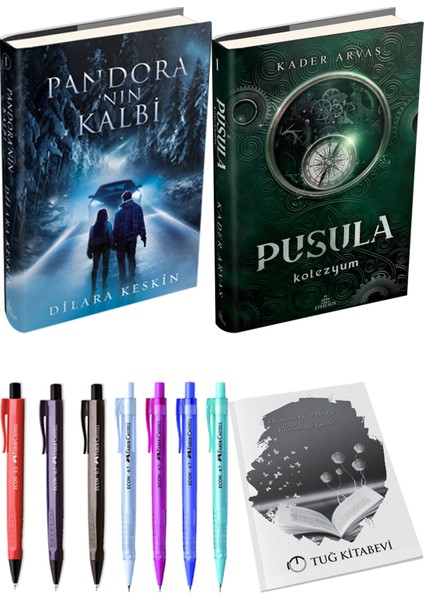 Pusula 1 Kolezyum Ciltli Kader Arvas ve Ephesus Pandora'nın Kalbi 1 Ciltli Dilara Keskin 2li Set