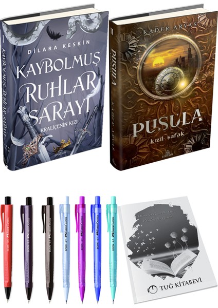 Pusula 2 Kızıl Şafak Ciltli Kader Arvas ve Kaybolmuş Ruhlar Sarayı 1 Ciltli Dilara Keskin 2li Set