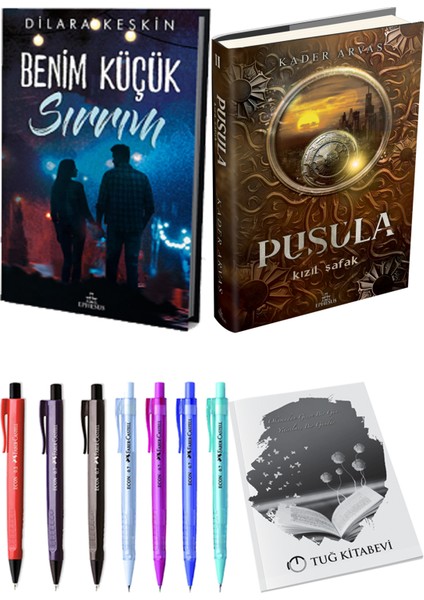 Pusula 2 Kızıl Şafak Ciltli Kader Arvas ve Ephesus Benim Küçük Sırrım 1 Ciltli Dilara Keskin 2li Set