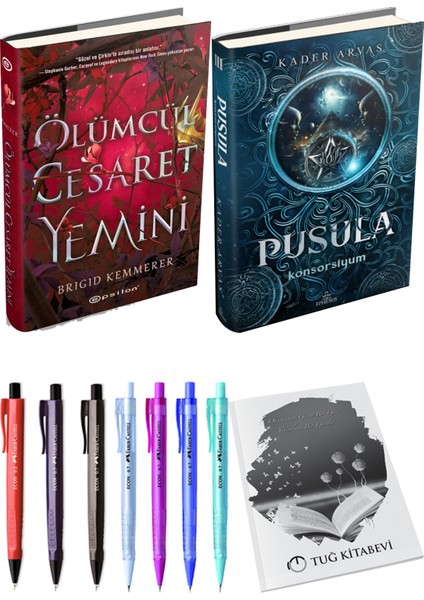 Pusula 3 Konsorsiyum Ciltli Kader Arvas ve Ölümcül Cesaret Yemini Ciltli Brigid Kemmerer 2li Set