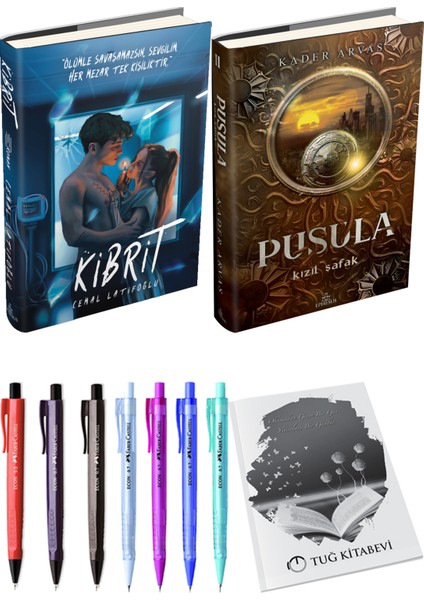 Pusula 2 Kızıl Şafak Ciltli Kader Arvas ve Ephesus Kibrit Ciltli Cemal Latifoğlu 2li Set