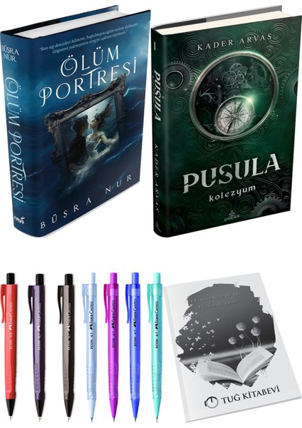 Pusula 1 Kolezyum Ciltli Kader Arvas ve Ölüm Portresi Ciltli Büşra Nur 2li Set