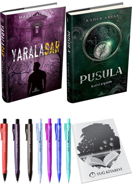 Pusula 1 Kolezyum Ciltli Kader Arvas ve Ephesus Yayınları Yaralasar 3 Ciltli Maral Atmaca 2li Set