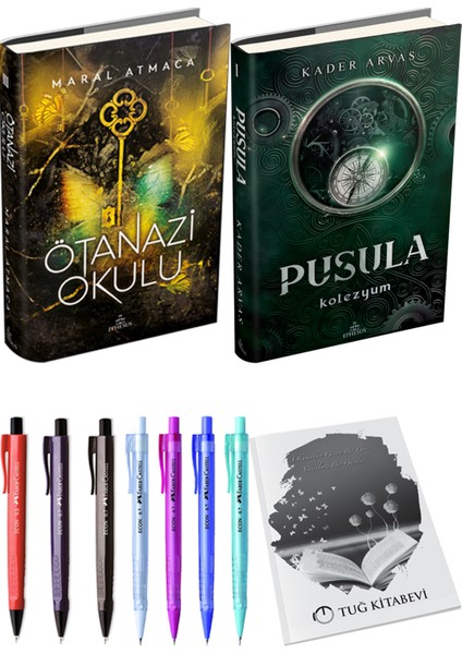 Pusula 1 Kolezyum Ciltli Kader Arvas ve Ephesus Ötanazi Okulu 3 Ciltli Maral Atmaca 2li Set