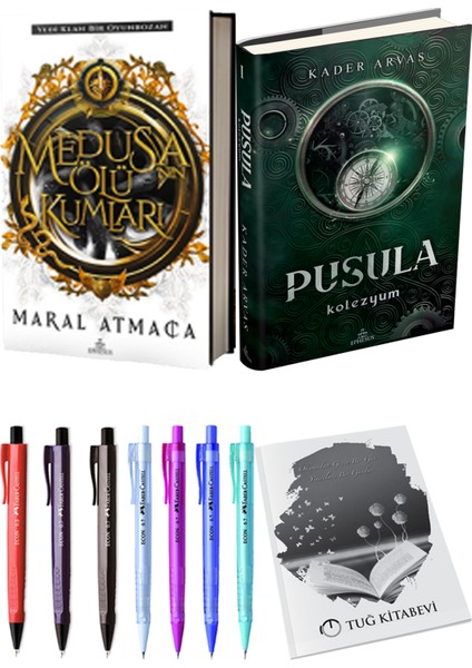Pusula 1 Kolezyum Ciltli Kader Arvas ve Medusanın Ölü Kumları Ciltli Maral Atmaca 2li Set