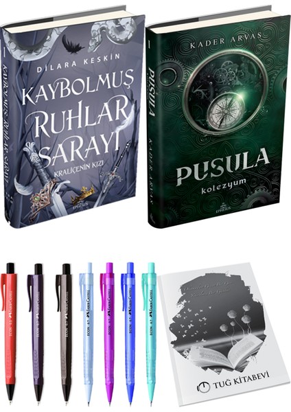 Pusula 1 Kolezyum Ciltli Kader Arvas ve Kaybolmuş Ruhlar Sarayı 1 Ciltli Dilara Keskin 2li Set