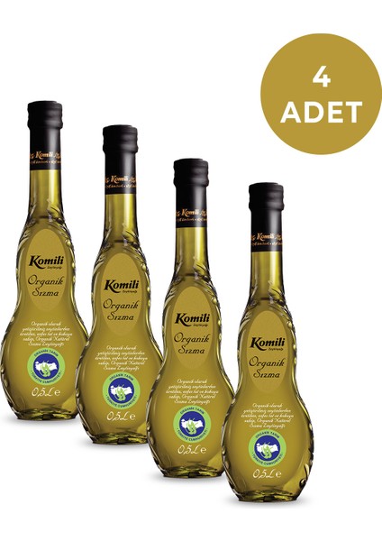 Organik Sızma 500 ml Cam 4 Adet