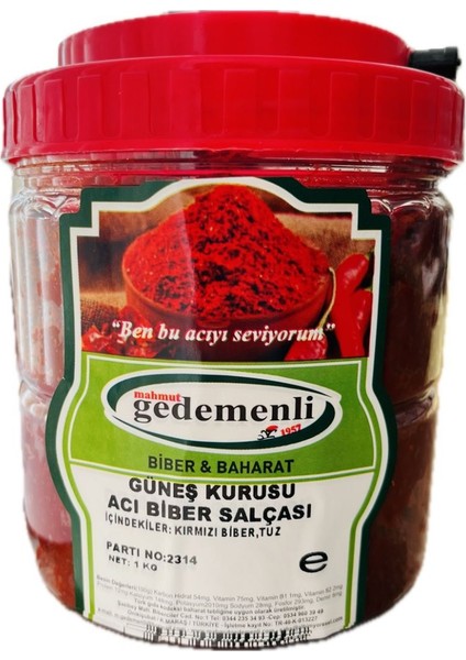 Güneş Kurusu Ev Tipi Acı Biber Salçası 1 kg