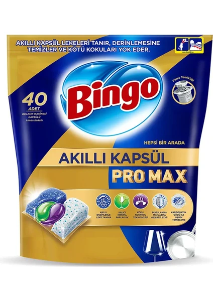 Akıllı Kapsül Pro Max Bulaşık Makinesi Tableti 40'lı x 2 Adet (80 Kapsül)