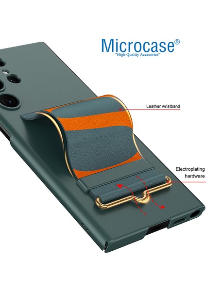 Samsung Galaxy S24 Ultra Parmak Tutuculu Kayış Askılı Plastik Kılıf - AL3565 modelleri