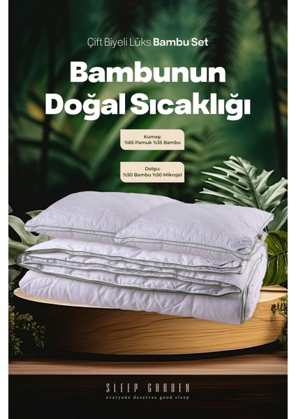 Sleep Garden Bambu Klasik Çift Kişilik Yorgan-Yastık Set Ürün