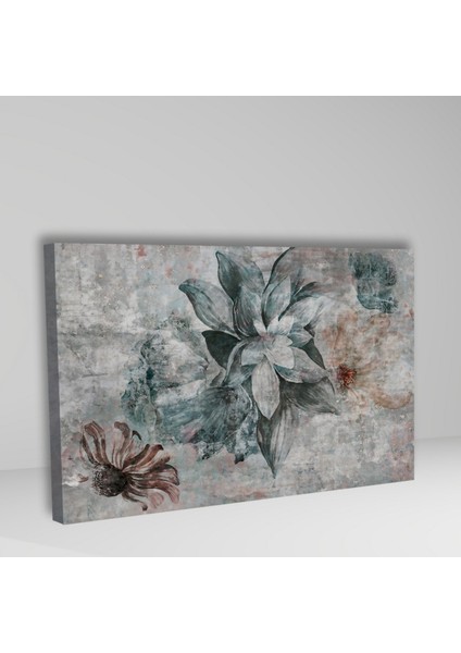 Tekli Yatay Kanvas Duvar Tablosu Dekoratif Dokulu Çiçekler fiyatları