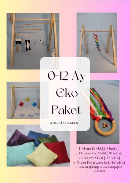 5'li 0 - 12 Ay Eko Paket Montessori Bebek Eğitim Kiti 0 - 1 Yaş