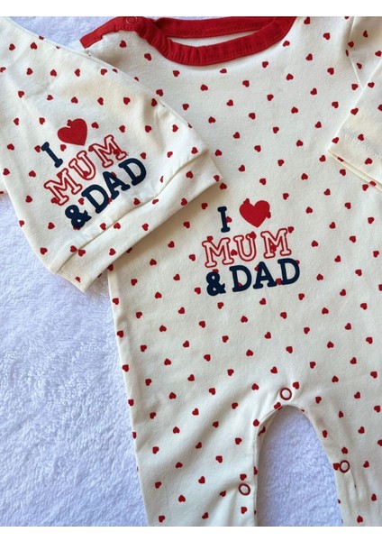 Kırmızı Kalpli Şapkalı Kız Bebek Tulum Seti Yenidoğan&0-12 Ay modelleri