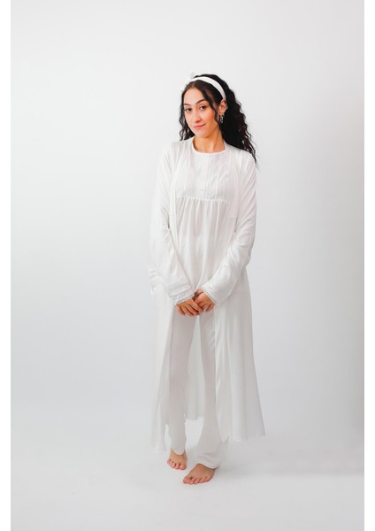 Nena Collection Pamuk Lohusa Sabahlık ve Pijama Takımı 24556 fırsatları