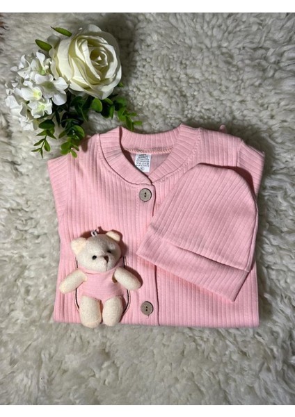 Peluş Ayıcıklı Bebek Tulumu ve Şapka Seti