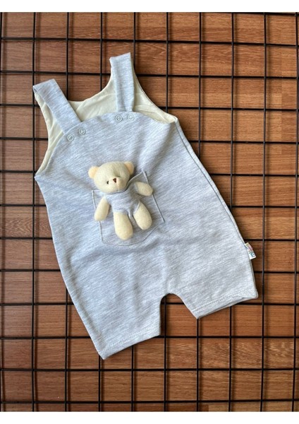 Sevimli Peluş Ayıcıklı 2'li Bebek Tulum Seti