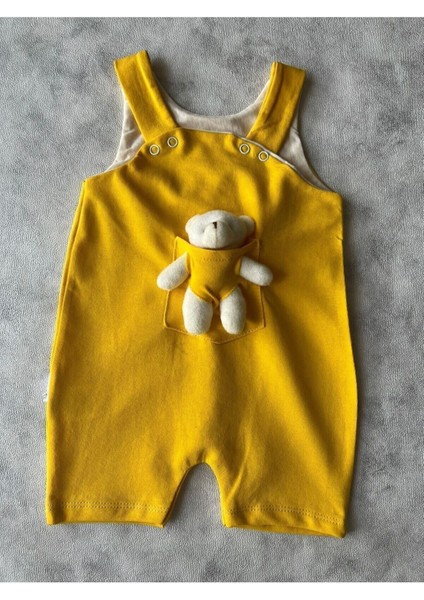 Sevimli Peluş Ayıcıklı 2'li Bebek Tulum Seti