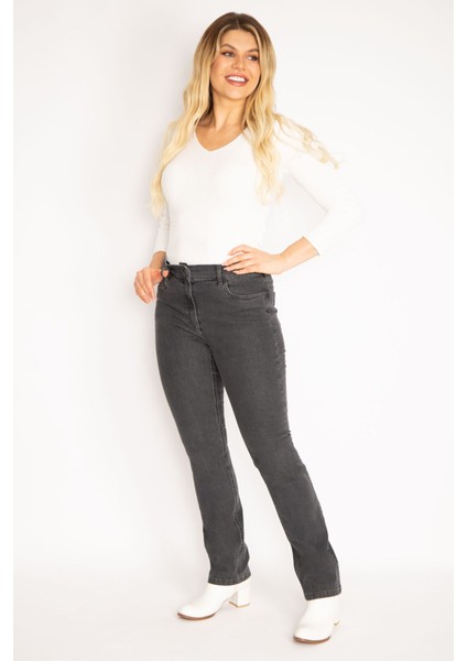 Kadın Füme 5 Cepli Kot Pantolon 65N35145 modelleri