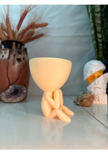 Zihin Kaşifi Saksı | 3D Baskı Saksı Modeli | Küçük Bitkiler Için Uygun | Fil Dişi ve Açık Yeşil Renk Seçenekleri