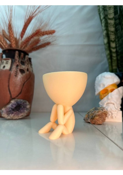 Zihin Kaşifi Saksı | 3D Baskı Saksı Modeli | Küçük Bitkiler Için Uygun | Fil Dişi ve Açık Yeşil Renk Seçenekleri