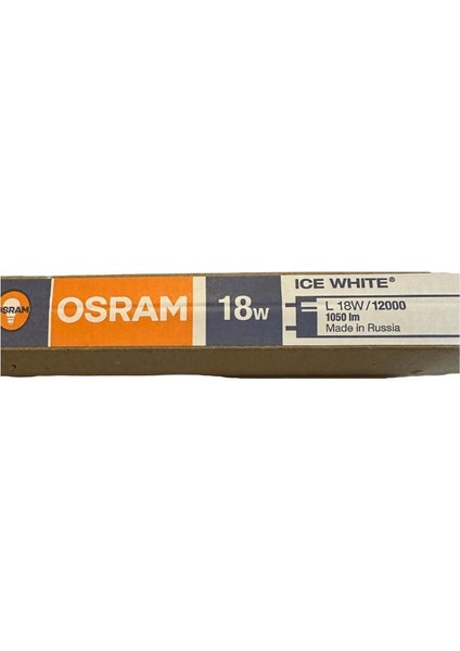 10 Adet Osram 18W 1050 Lümen 12000K (Buz Beyazı) T8 Floresan 60CM