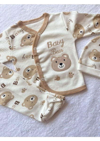 Yenidoğan Unisex Bebek Sevimli Baby Bear 3'lü Set (0-3 Ay)
