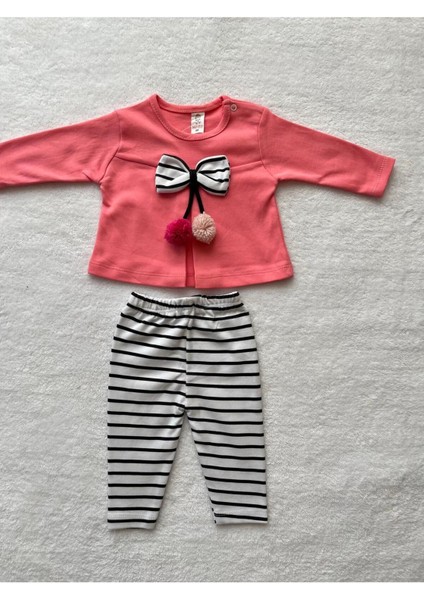 Kız Bebek Kurdeleli Ponponlu 2'li Takım fiyatları