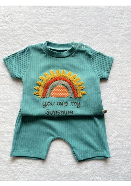 Gökkuşağı Baskılı Bebek Ikili Şortlu Takım fiyatları