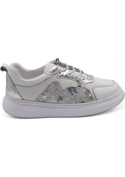 Kadın Deri Ve Tekstil Sneaker Ayakkabı 082Y24K11602