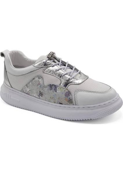 Kadın Deri Ve Tekstil Sneaker Ayakkabı 082Y24K11602