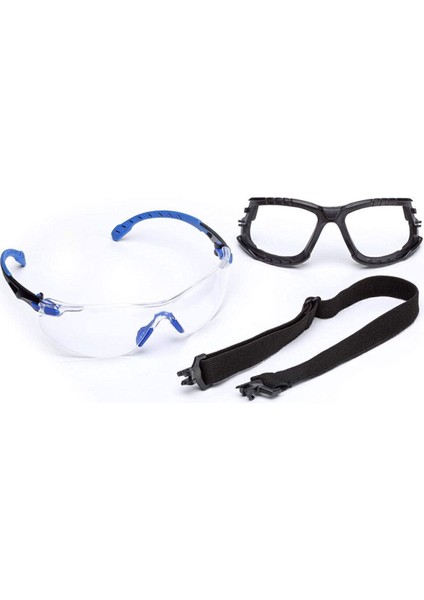 Mavi Siyah Kenar Seffaf PC Gözlük, Solus 1000 S1101sgafkt-eu, Koruyucu Kullanım Tipi
