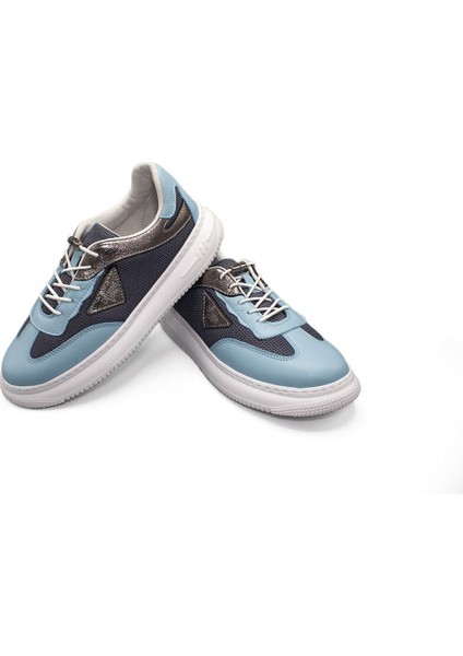 Kadın Deri ve Tekstil Sneaker Ayakkabı 082Y24K11604
