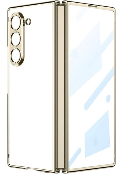 Samsung Galaxy Z Fold 5 Kılıf Fold Element Kapak - Gold 13