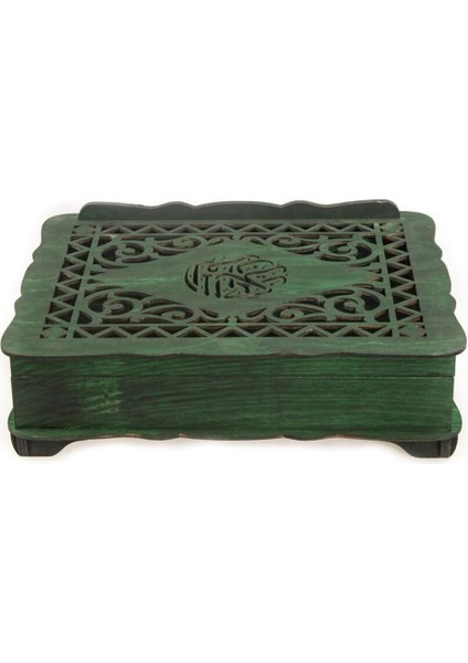 Yeşil Ahşap Kitaplık ve Kuran Rahlesi, 32x25 cm, şık ve kullanışlı tasarım modelleri