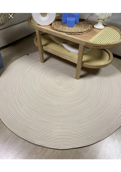 Jüt Çift Taraflı Yuvarlak Halı modelleri