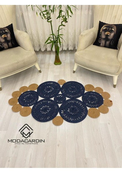 Jüt Çift Taraflı Oval Halı modelleri