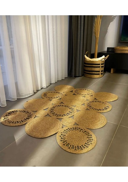 Jüt Çift Taraflı Oval Halı modelleri