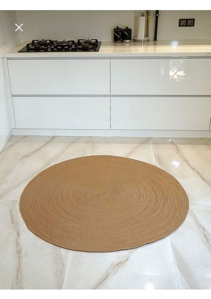 Jüt Çift Taraflı Yuvarlak Halı fiyatları