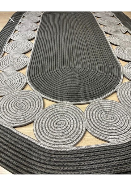 Jüt Çift Taraflı Oval Halı modelleri