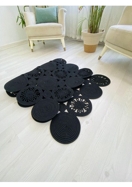 Jüt Çift Taraflı Oval Halı modelleri