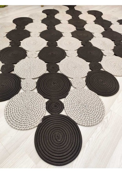 Jüt Hasır Görünümlü Desenli Modern El Örgüsü Dikdörtgen Halı Kilim modelleri