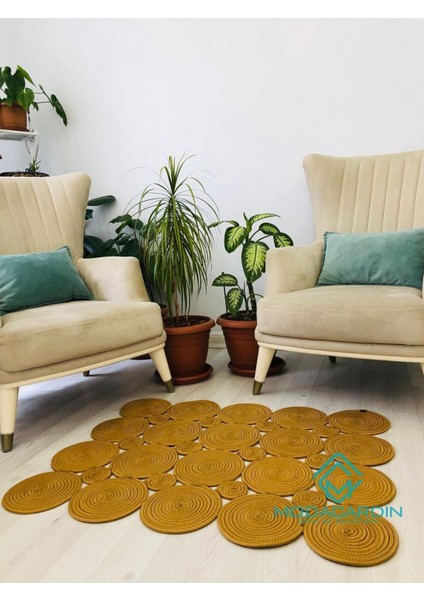 Jüt Hasır Görünümlü Desenli Modern El Örgüsü Dikdörtgen Halı Kilim fırsatları