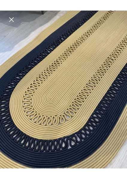 Jüt Çift Taraflı Oval Halı modelleri
