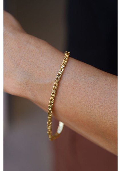 14 Ayar Altın Kral Zincir Bileklik