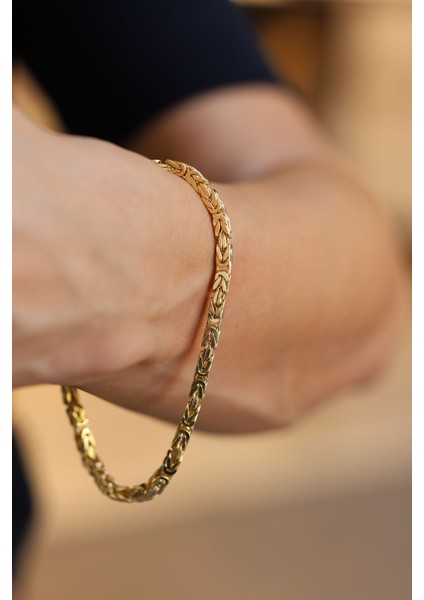 14 Ayar Altın Kral Zincir Bileklik modelleri