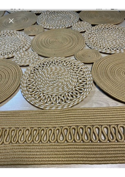 Jüt Çift Taraflı Oval Halı