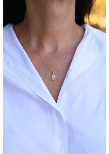 14 Ayar Altın Taşlı El Kolye fiyatları