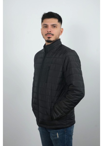 Erkek Cepli ve Fermuarlı Mont Siyah modelleri